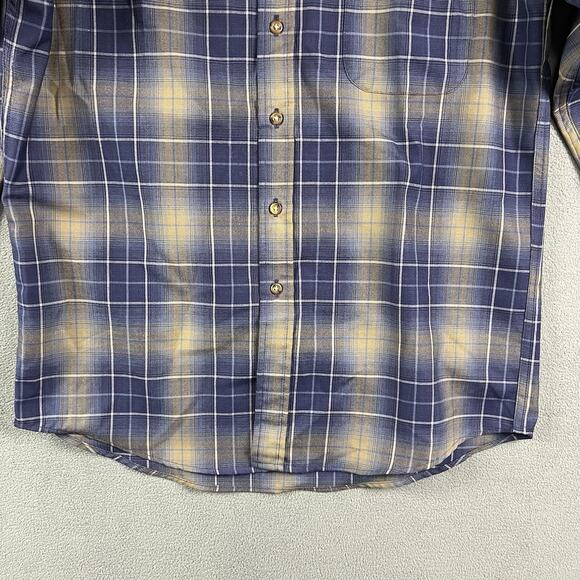 Sir Pendleton Shirt Mens Medium Purple Long Plaid Button Down Wool Casual - Picture 3 of 9